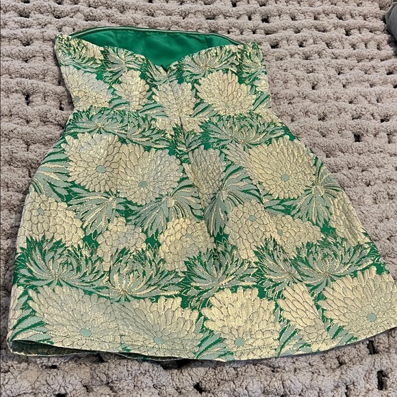 Lovers + Friends Green Strapless Dress - Picture 3 of 3